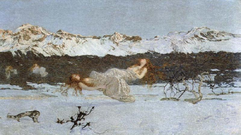 Giovanni Segantini the punishment of lust oil painting picture